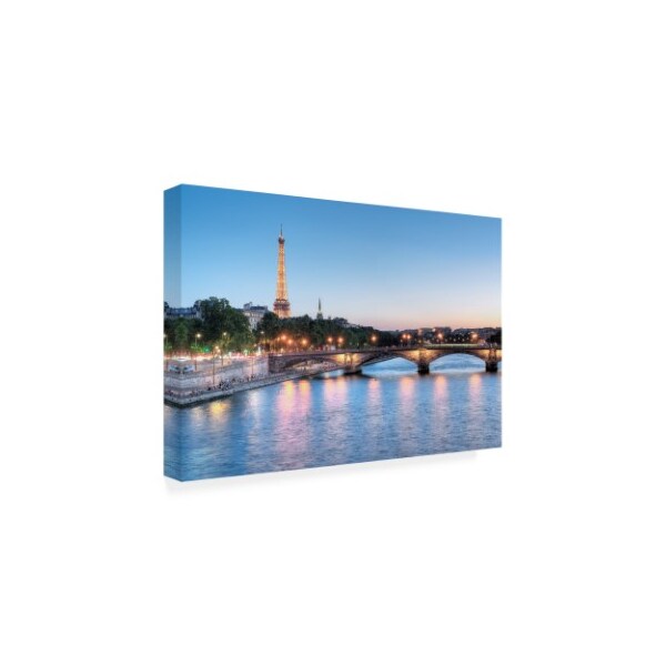 Alan Blaustein 'Twilight On The Seine' Canvas Art,30x47